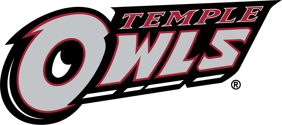 Temple Owls 1996-2014 Wordmark Logo v6 diy DTF decal sticker